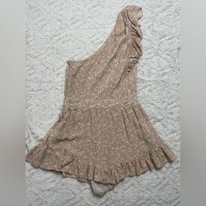 One Shoulder Pattern Romper